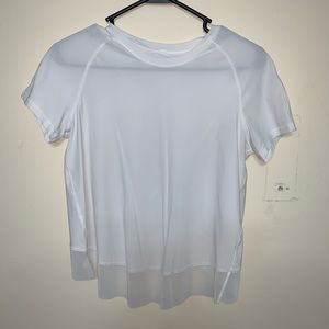 White lulu run tee